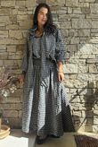 Nonni Gingham Ripley Skirt Black Grey